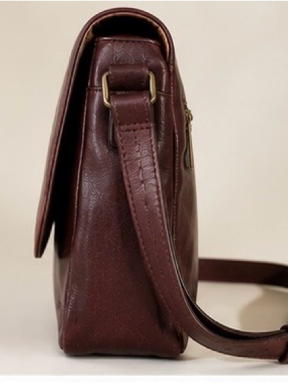 Vintage WITTCHEN Burgundy Leather Messenger Crossbody Bag Medium Genuine Leather - Picture 9 of 13
